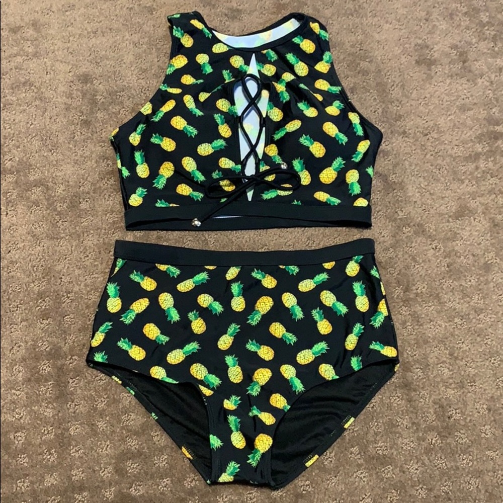 Pineapple Print Two Piece swimsuit